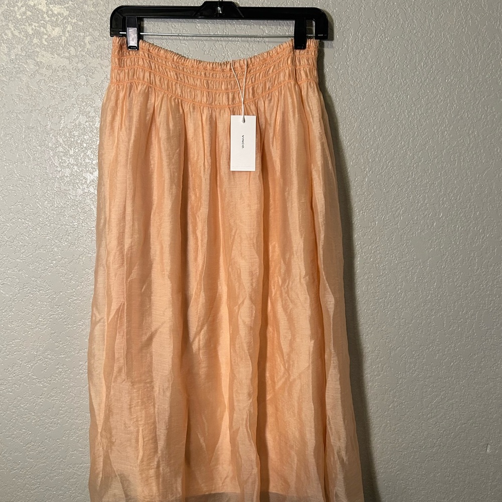 NWT Vince Smocked-Waist Gathered Maxi Skirt - Picture 3 of 8